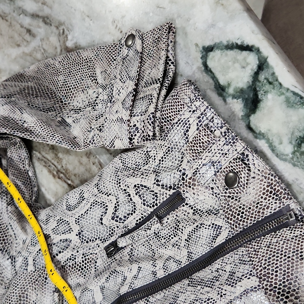 Snake Print Motorcycle Jacket - image 4